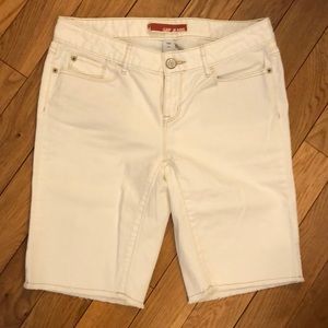 Gap white denim shorts